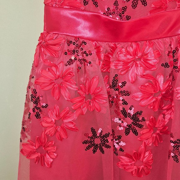 Rare Edition Fuschia Magenta Pink Girls Christmas Valentine's Dress  Ribbon 4T - Picture 4 of 12